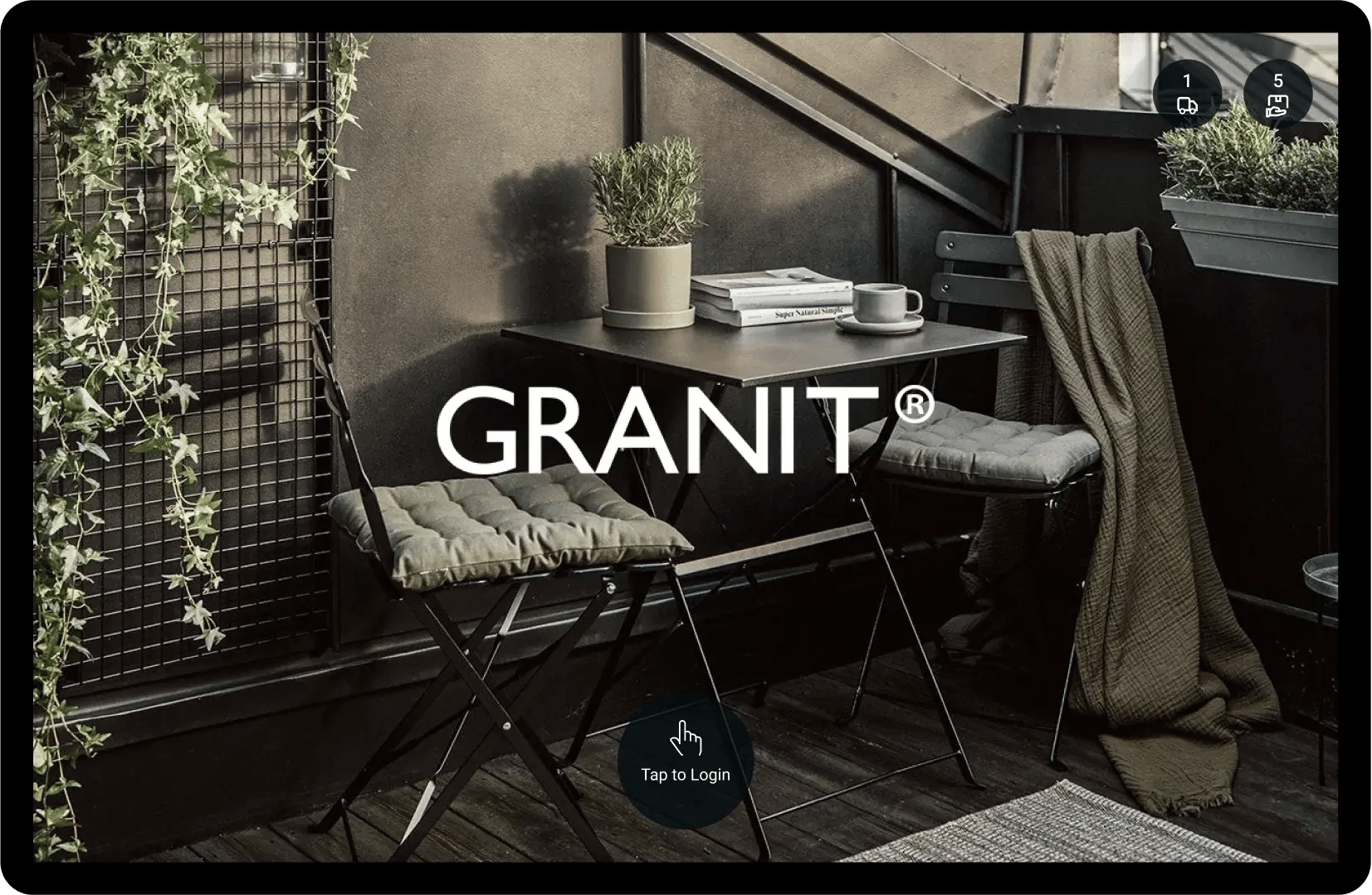 Granit background no tablet