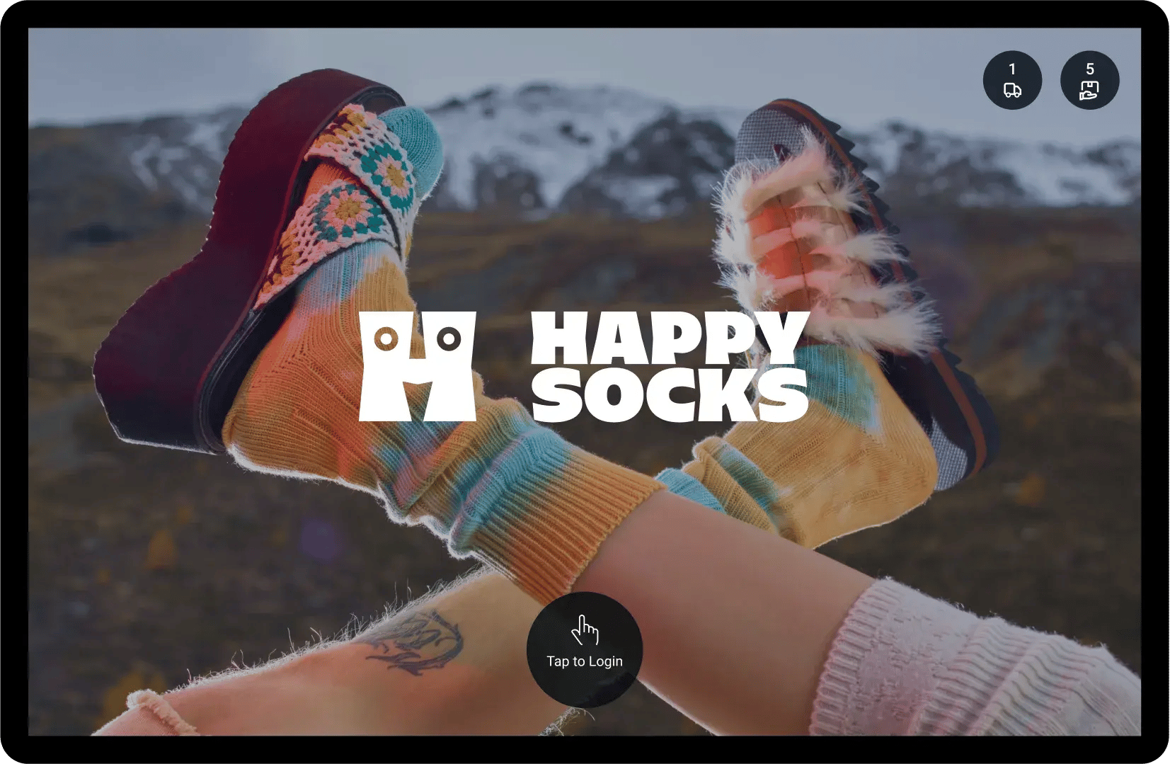 HappySocks on tablet