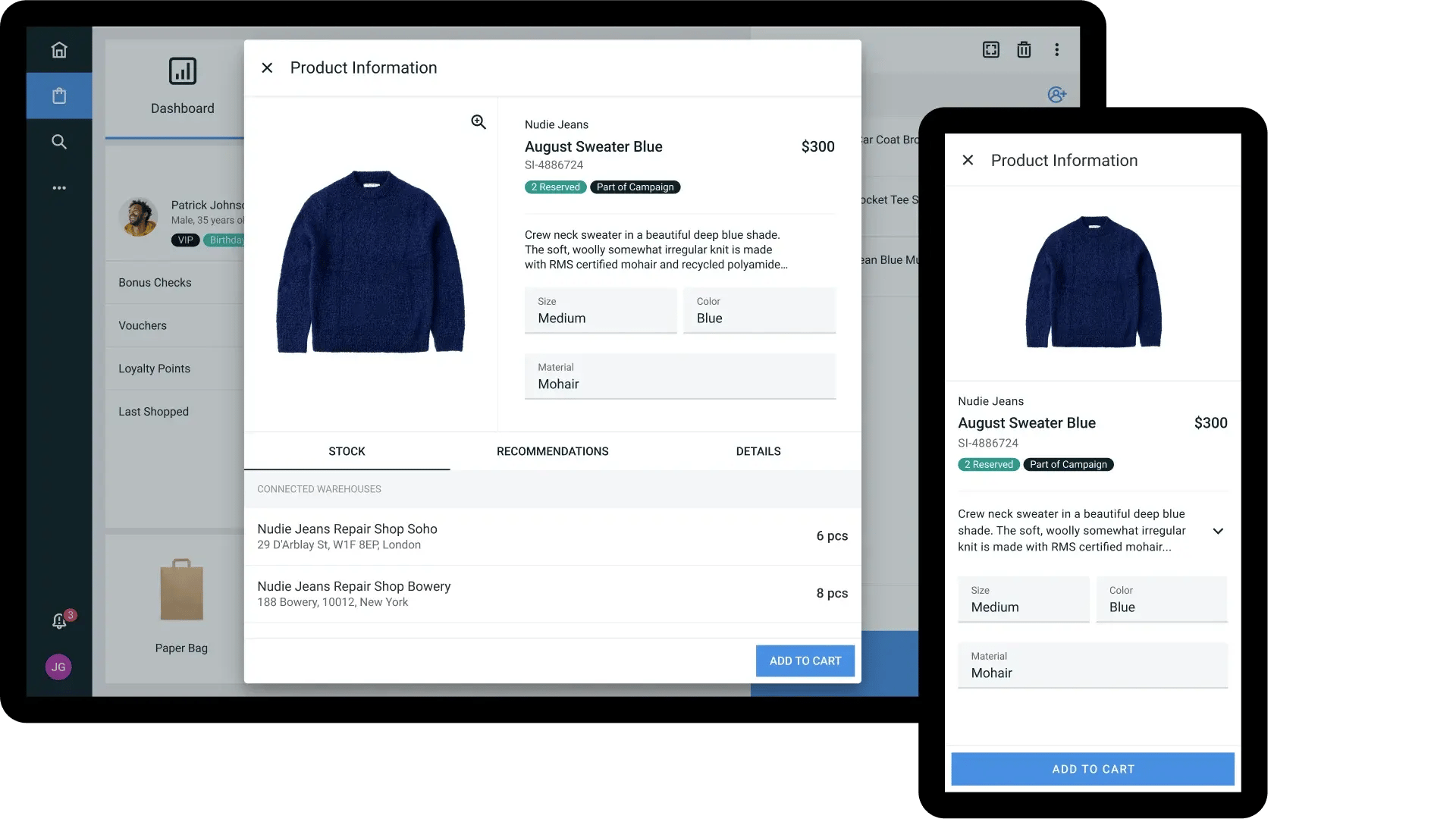 sitoo product info jacket